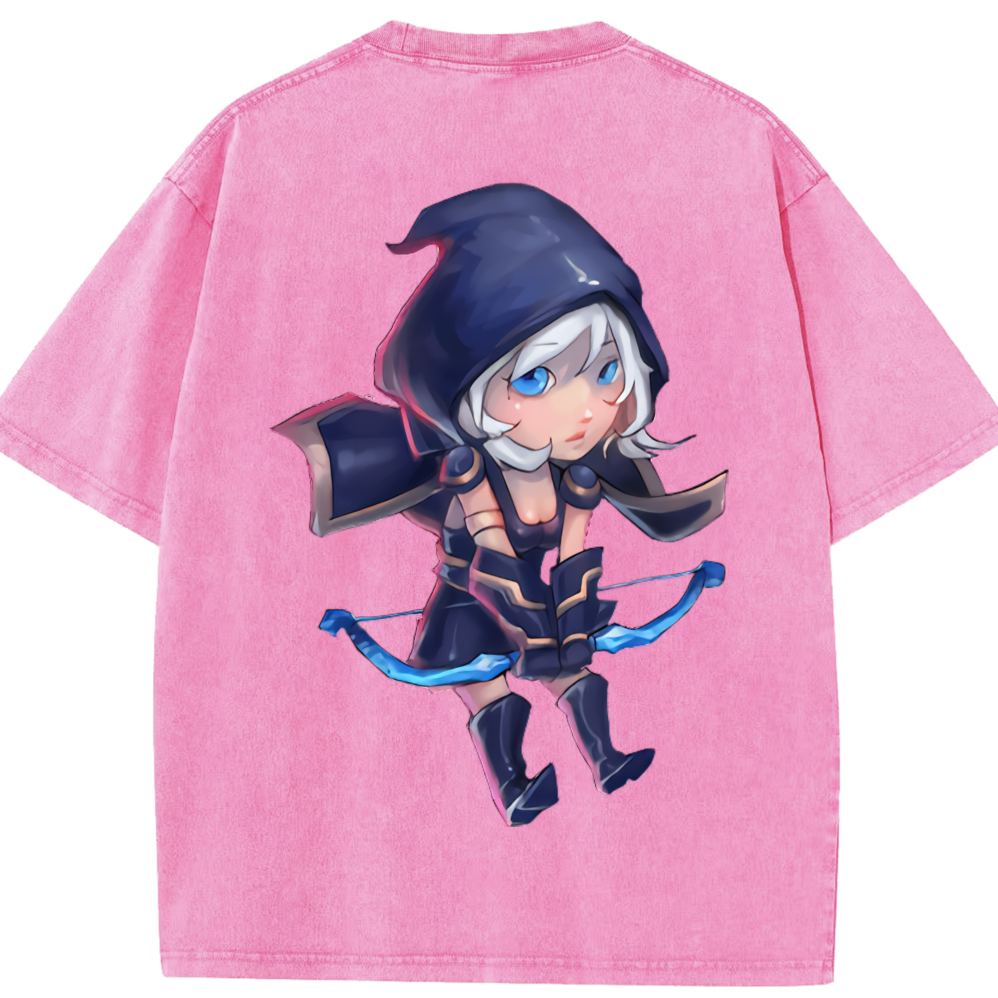 リーグ・オブ・レジェンド League of Legends LOL 綿100% ヴィンテージ風 半袖Tシャツ（背面プリント）